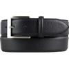 BELTINGER Cintura da uomo in pelle martellata con impunture 4 cm | Cintura in pelle di alta qualità con goffratura a pigmento 40mm uomo | Cintura in jeans 4cm | Nero 110cm