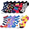 Kevaler 12 Coppie Calzini Donna Calzini Arte da Uomo Calze Fantasia in Cotone Unisex Divertenti Colorato Modello Casual Calze Misurare: 35-42