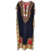 Kiran Fashion Nuovo Kaftano Lungo Estivo in Cotone per Donna, Maxi, Dashiki Africano, Copertura da Spiaggia, Nero , Taglia unica