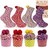 KOOOGEAR 4 Paia di Calze Termiche da Donna, Calde e Morbide Cupcake per l'Inverno, Taglia Unica, Regali di Natale per Donne, Regalo di San Valentino, Regalo di Compleanno, L Große Größen