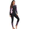 Odizli Costume da bagno da donna con coppe a maniche lunghe, chiusura lampo, lungo, in neoprene, da surf