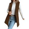 Cocila Gilet Casual Da Donna In Lana Con A Stile Western Senza Maniche Un Bottone Cardigan Elegante Piumino Liscio Felpa Grigia Con Zip Donna Giacca Di Stoffa Bomber Primaverile Parka