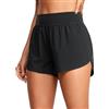 CRZ YOGA Pantaloncini Corsa Spacco Vita Alta 7cm | Fodera Rete, Orlo Delfino, Divisione Alta, Asciugatura Rapida, Leggero, per Donna