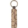 Calvin Klein Portachiavi CK pelle e tessuto logato con anello articolo KM1035 cm 12 x 2.5 x 1, 199 Beige, Taglia unica