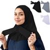 MSINMINW Hijab turbante musulmano semplice da donna, alla moda, istantaneo, da indossare, con chiusura a scatto, turbante elasticizzato traspirante
