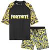 Get Trend Fortnite Costume Piscina Bambino Ragazzi 2 Pz Costumi Mare Pantaloncini da Bagno e Maglietta per Nuoto Spiaggia Viaggio (11-12 Anni, Giallo Fortnite)
