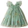 DivingBirds Vestito da bambina con farfalla in tulle senza maniche estate matrimonio compleanno festa festa fiori abiti per ragazze 6 mesi-5 anni
