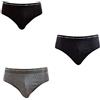 Enrico Coveri Slip Uomo Offerta 3-6-12 Pezzi, Slip Uomo in Cotone BIELASTICO Elastico EST. Mutande Uomo 80231000 (6 Pezzi Ass 2NERO-2BLU-2GRIGIO, M)