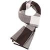 WANYING Sciarpa Uomo Giovane Autunno Inverno 6% Lana Morbido Business 180 × 30 cm a Quadri beige marrone