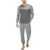 Marvmys Pigiama Uomo Cotone Manica Lunga Pantaloni con Tasche