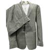 Generico Abito Uomo Sartoriale Fantasia Principe di Galles,Fresco Lana Tasmania 150s Extrafine, Grigio, Taglie 46-60, Made in Italy (IT, Numero, 60, Regular, Regular, Grigio)
