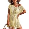 Rayson Copricostume Mare Donna Bikini Coprire a V Tunica Abito da Spiaggia Crochet Allentato Costumi da Bagno Cover Up Vestito