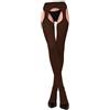 WOOTI TIGHTS Strip Panty MESSICANA M-L MARRONE Microfibra 100 den, Calza Collant Sexy, Elegante, Morbido, Caldo, Adatto alla stagione Invernale, Resistente