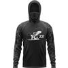 XRLQZH UPF 50+ Sun Protection Hooded Fishing Shirt with Mask UV,Men's Long Sleeve Fishing Shirt,Gaiter Hoodie,Quick-Drying, Breathable, UV Protection