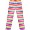 Sunny Fashion Ragazze Bambino Piccolo Pantaloni Ghette Cotone Morbido A Strisce Elastico Ogni Giorno Multicolore 5 Anni