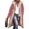 Edelaura Cappotto Lungo Invernale per Donna in Piuma Tinto Unito Antivento e in Pile Elegante con Maniche Lunghe e Tasche Parka Reversibile Caldo e Spesso per Il Tempo Libero