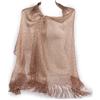 Emila Stola bronzo cerimonia coprispalle elegante con frange a rete rose gold cipria sciarpa foulard fular scialle grande oro rosa lurex da matrimonio per abito da sera primavera estate 2026 Bronze