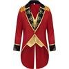 Modeewel Costume da direttore del circo da uomo, abbigliamento medievale, per Halloween, Carnevale e feste a tema, circo, divisa da spiaggia