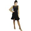 Ready4Dance gonna da ballo latino per bambina e ragazza 8-16 Anni, vita alta in microfibra con baschina, arricciatura posteriore e crinolina - Elegante gonna allenamento e gara Made in Italy