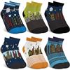 hometrixx 6 Paia Calze in Cotone Traspirante Bambino Calzini Corti Fantasia Divertenti Auto Calzini alla Caviglia 2-5 Anni