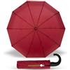 Y-DRY Ermes Ombrello Corto Apri e Chiudi, Antivento, Fodero Imbottito con Cerniera, Impugnatura Curva, Diametro 101 cm, Compatto e Resistente, Chiuso 33 cm, Peso 445 g (Burgundy)