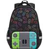 Beaulyn School Backpack For Boys,Kids Gamer School Bag For Elementary Middle Primary Student,17″Video Game Rucksack For Laptop