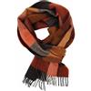 Rotfuchs Sciarpa di lana di volpe rossa Sciarpa invernale Sciarpa da uomo Morbida e calda lana di moda alla moda Made in Germany (marrone arancione, 190 x 29 cm)