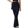 Roobeety Pantaloni da donna con gamba larga e mini gonna sovrapposta, casual, per feste e tempo libero, in stile asimmetrico e moderno