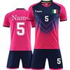 LAIFU Kit Maglia Calcio Personalizzabile, Taglie da Bambino e Adulto Maglia da Calcio Uomo Maglia da Calcio a Manica Corta Donna,Calze Ginocchiere