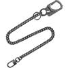 Ahiller Catena di sicurezza per portafoglio da uomo | rompevestri, moschettone a doppio blocco, catena in acciaio inox, ideale per ciclismo, viaggi e uso quotidiano