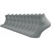 GAWILO Calzini da donna Quarter in 100% puro cotone (6 paia | 10 paia) | Piedini senza cuciture pressanti sulle dita dei piedi, Grigio chiaro | 10 paia, 39-42