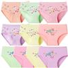 Domee Mutandine Cotone Intimo Bambina Confezione da 10 Slip Ragazza Coniglietto e Gattino 2-4 Anni (Dimensione del Produttore M)