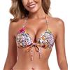 RELLECIGA Costume Donna Top a Triangolo Push up Morbido con Laccetti