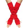 B-HOT Manicotti in maglia con foro per il pollice, guanti lunghi senza dita, guanti elastici per donne, jogging, ciclismo, sci, digitazione in ufficio
