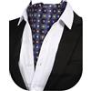 Beaface Cravatte da uomo, motivo cachemire floreale, jacquard, Marina Militare, taglia unica