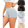FINETOO Boxer Donna Cotone Mutande Donna Cotone Mutande Boxer in Cotone Confortable Slip Donna Vita Media Intima Shorts
