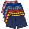 reshmena 6 boxer da uomo in tessuto a quadri, biancheria intima da uomo, confezione multipla, vestibilità comoda, colori assortiti (confezione da 6), Mix assortito, 4XL