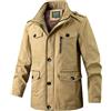 Generico Giacca da Uomo con Collo Coreana e Zip Giacca da Lavoro Antivento Uomo per Running Tempo Libero Attività All'Aria Aperta Bomber Mezza Stagione Elegante Giubbino Vintage