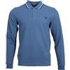 Fred Perry Polo a maniche lunghe da uomo - M3636, Blu/nero/bianco, M