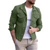 Generico Giacca Leggera Uomo, Giacca Di Jeans Uomo Giubbotto Primaverile Estiva Casual Denim Jacket Giacche Slim Fit Leggera Giubbino Verde, M