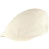 Hut Breiter Breiter Berretto da uomo flatcap, berretto con visiera in 100% lino, fodera in cotone, leggero e confortevole, bianco, 63