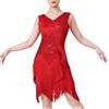 Generisch Abito da donna anni '20 con paillettes - Abito Charleston senza maniche in stile Great Gatsby | Abito da festa glitterato per feste a tema e danza