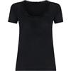 SalGiu Maglia Intima Donna (3 Pezzi) 100% Cotone Mezza Manica Estiva in Pizzo (L, 3 Nere)