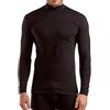 Enrico Coveri 1 Pezzo di T-Shirt Lupetto Uomo Collo Alto Manica Lunga ET1205 in Caldo Cotone Interlock. Nero 7/XXL