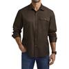 Enlision Camicie Uomo Manica Lunga Casual Marrone Camicia No Stiro Uomo Botton Down Regular Fit 3XL
