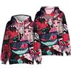 Xinchangda - Maglione con stampa 3D, stile casual, tema Hazbin Hotel, Alastor/Angel Dust, con cappuccio e coulisse, abbigliamento sportivo, Tipo 2, 160