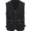 YOUTHUP Gilet da Pesca per Uomo Multitasche Giacca da Lavoro Outdoor Fotografi Caccia Safari Vest Giubbino da Sport, Nero, XL