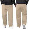 Generisch Pantaloni in lino, da uomo, estivi, leggeri, ariosi, per il tempo libero, in tessuto, con coulisse, traspiranti, misto lino, spiaggia, vacanze, casual, alla moda, A18