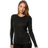 Merino.tech Maglia Lana Merino Donna - 100% Intimo Termico Lana Merino | Maglia donna a maniche lunghe, girocollo/V/U, per sport e outdoor, traspirante, ad asciugatura rapida, delicata