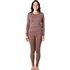 LAPASA 100% Lana Merino Set Termico Intimo Donna Strato Base Maglia a Maniche Lunghe e Pantaloni Lunghi L58,Donna,S,L91